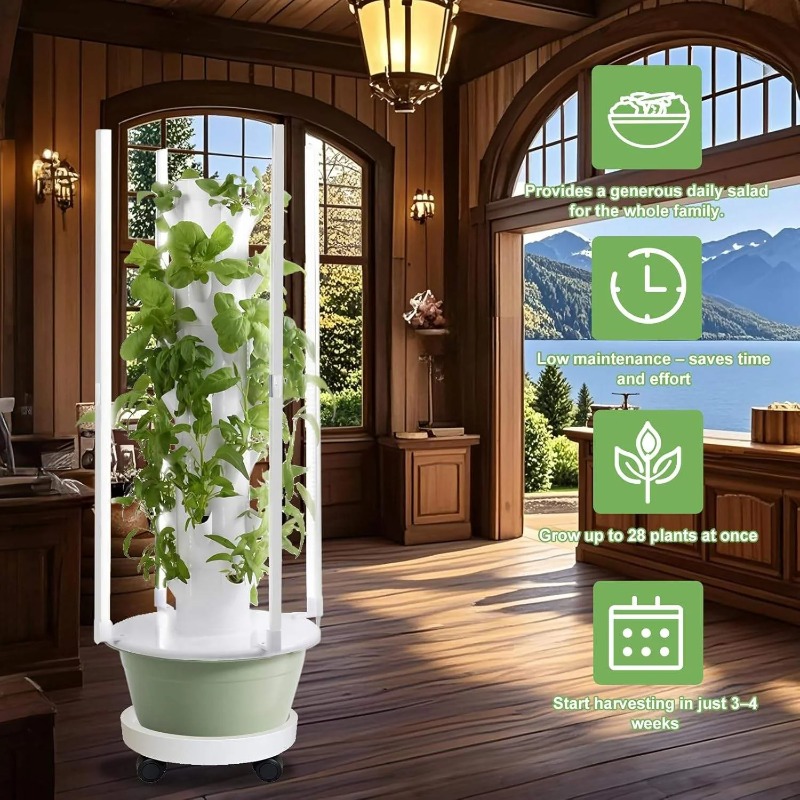 Hydroponic Tower Planter - Sistem Kit Tanam Hidroponik dengan 4