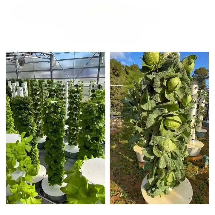 Hydroponic Tower Planter - Menara Hidroponik dengan Lampu LED untuk