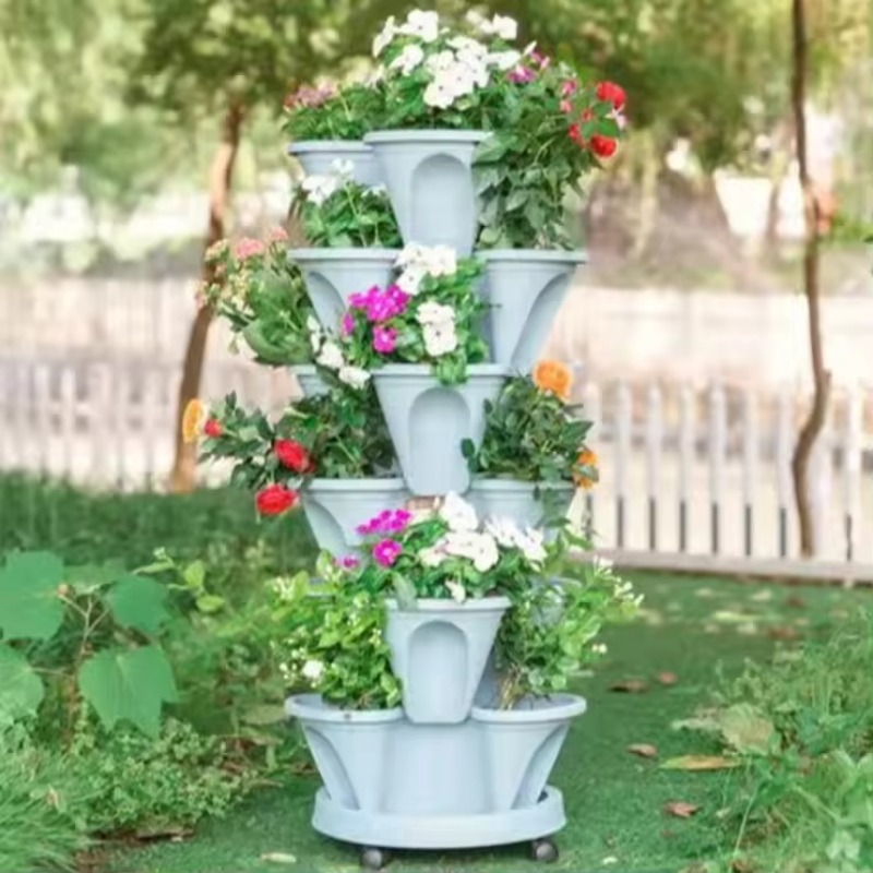 Pot Tanam Stroberi Bertingkat  - Hydroponic Tower Planter ulasan dan harga
